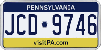 PA license plate JCD9746