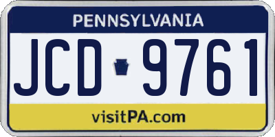 PA license plate JCD9761