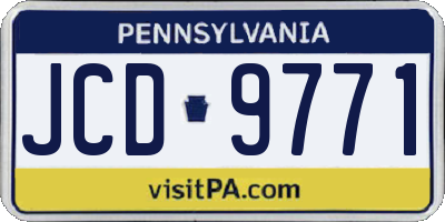 PA license plate JCD9771