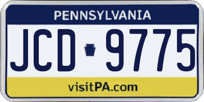 PA license plate JCD9775