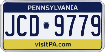 PA license plate JCD9779