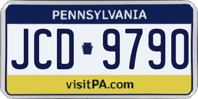 PA license plate JCD9790