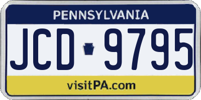 PA license plate JCD9795