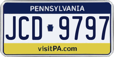 PA license plate JCD9797