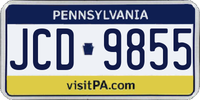 PA license plate JCD9855