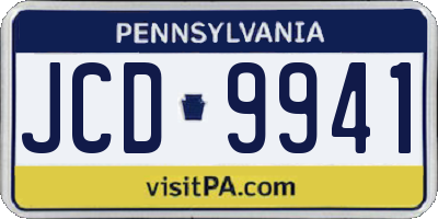 PA license plate JCD9941