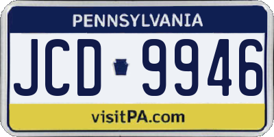 PA license plate JCD9946