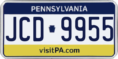 PA license plate JCD9955
