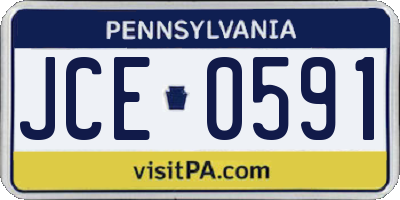 PA license plate JCE0591