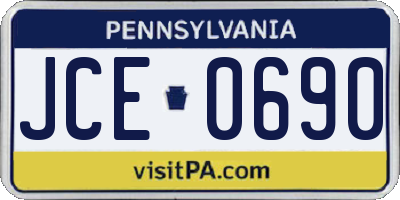 PA license plate JCE0690