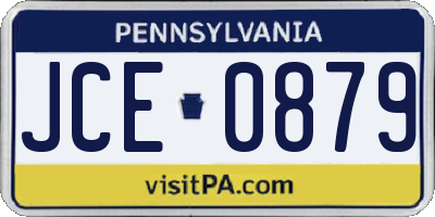PA license plate JCE0879