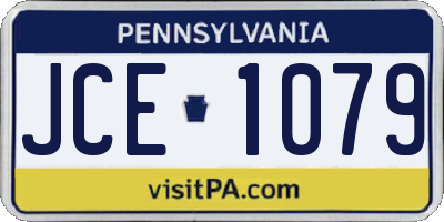 PA license plate JCE1079