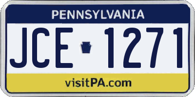 PA license plate JCE1271