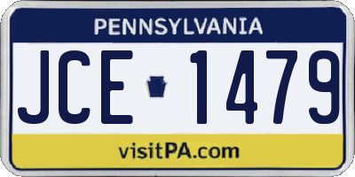 PA license plate JCE1479