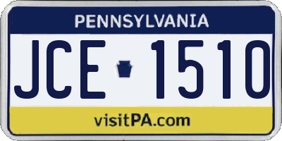 PA license plate JCE1510
