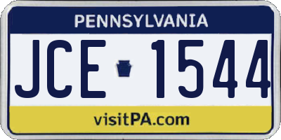 PA license plate JCE1544