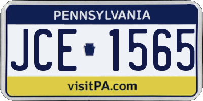 PA license plate JCE1565