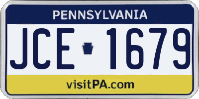 PA license plate JCE1679