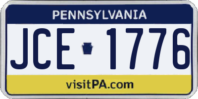 PA license plate JCE1776