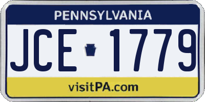 PA license plate JCE1779