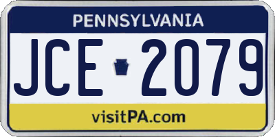PA license plate JCE2079