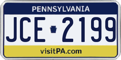 PA license plate JCE2199