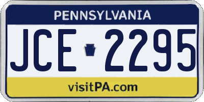 PA license plate JCE2295