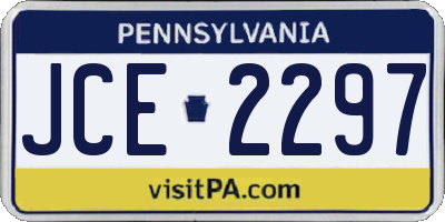 PA license plate JCE2297