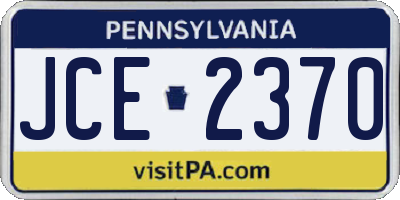 PA license plate JCE2370