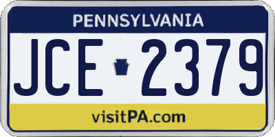 PA license plate JCE2379