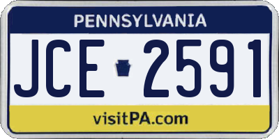 PA license plate JCE2591