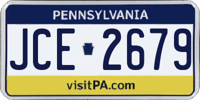 PA license plate JCE2679