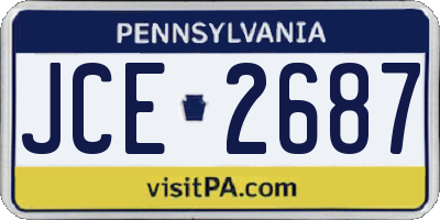PA license plate JCE2687