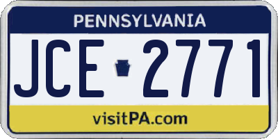 PA license plate JCE2771