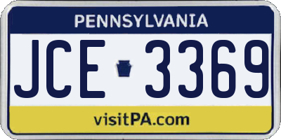 PA license plate JCE3369