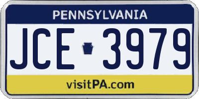 PA license plate JCE3979