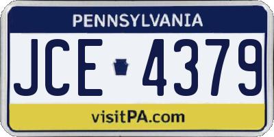PA license plate JCE4379