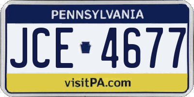 PA license plate JCE4677