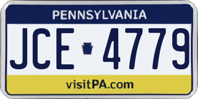 PA license plate JCE4779