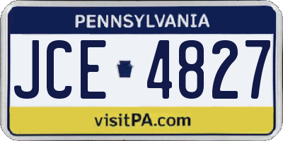 PA license plate JCE4827