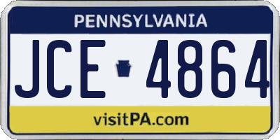 PA license plate JCE4864