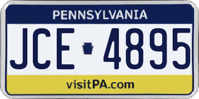 PA license plate JCE4895