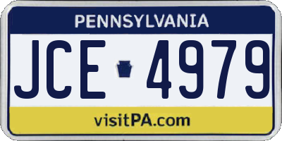 PA license plate JCE4979