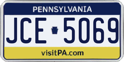 PA license plate JCE5069