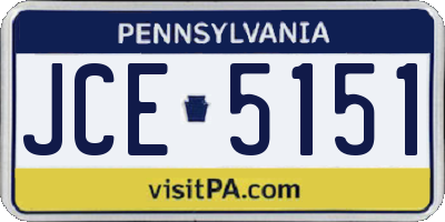 PA license plate JCE5151