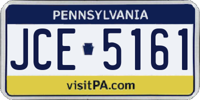 PA license plate JCE5161