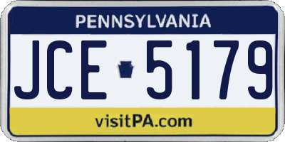PA license plate JCE5179