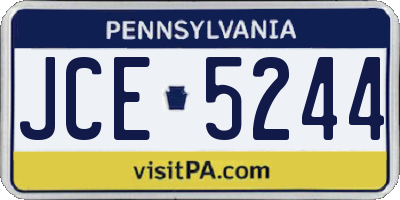 PA license plate JCE5244