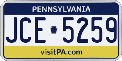 PA license plate JCE5259