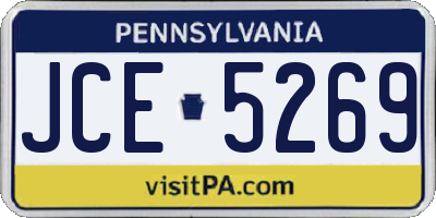 PA license plate JCE5269